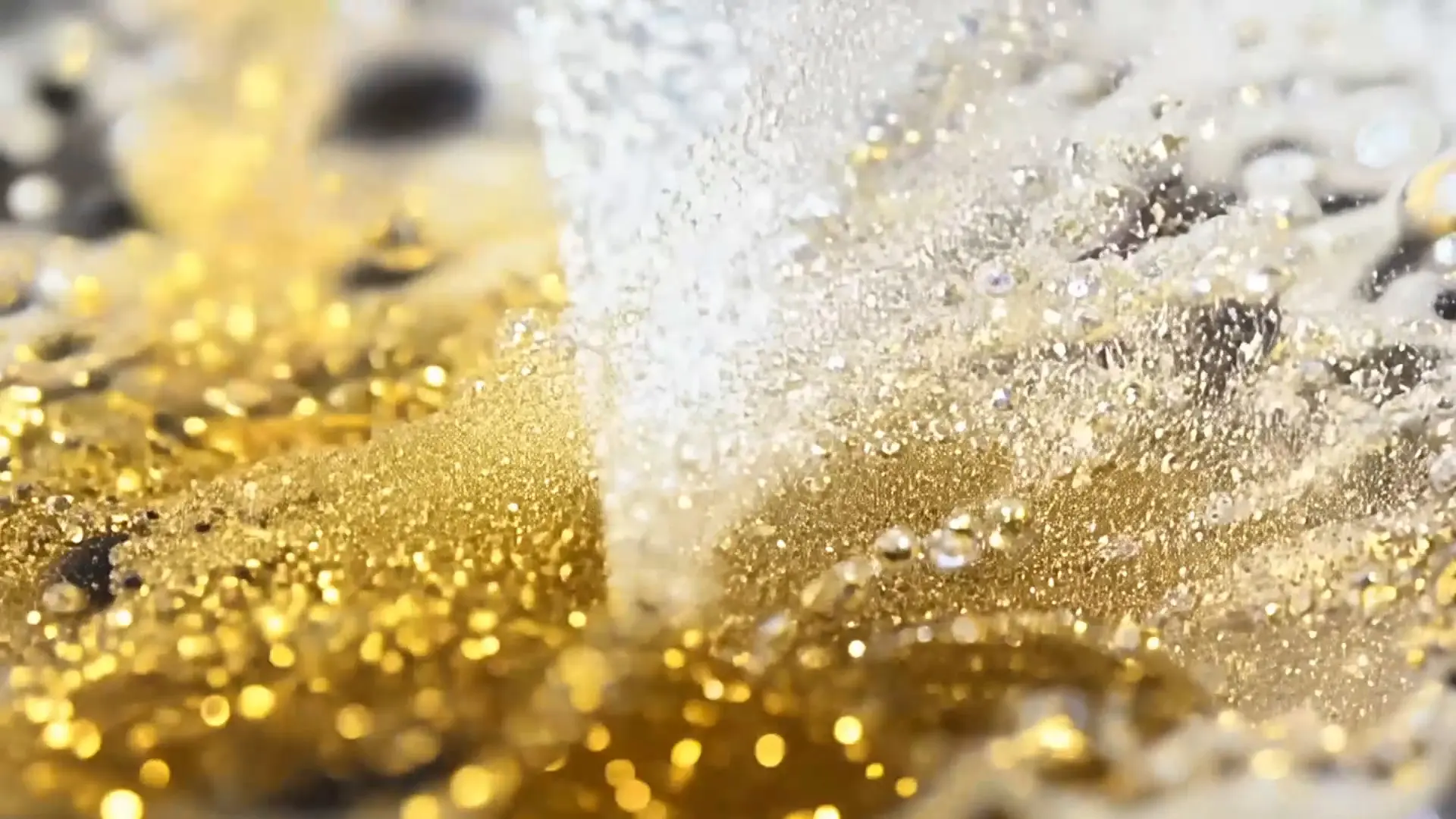 Sparkling Gold Stream Background Stock Video